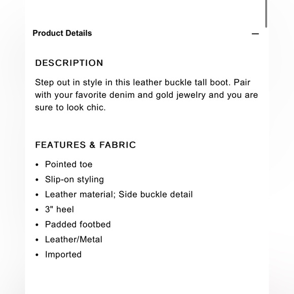 Express Black Leather Buckle Heeled Tall knee Boots NEW metal buckle 3 inch heel - Picture 5 of 5